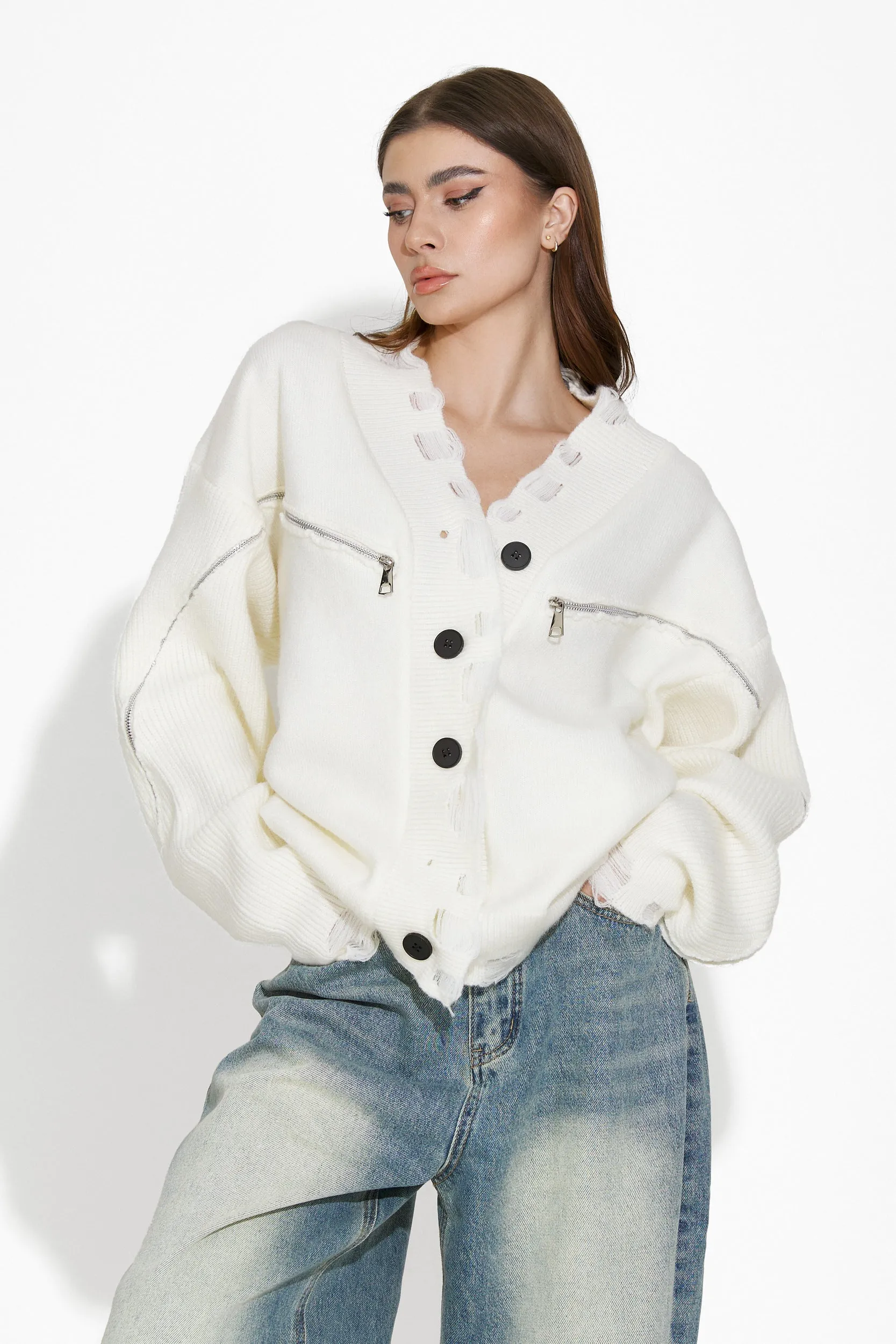 Pulover dama casual alb Doneta Bogas sold by bogas product image thumbnail 3