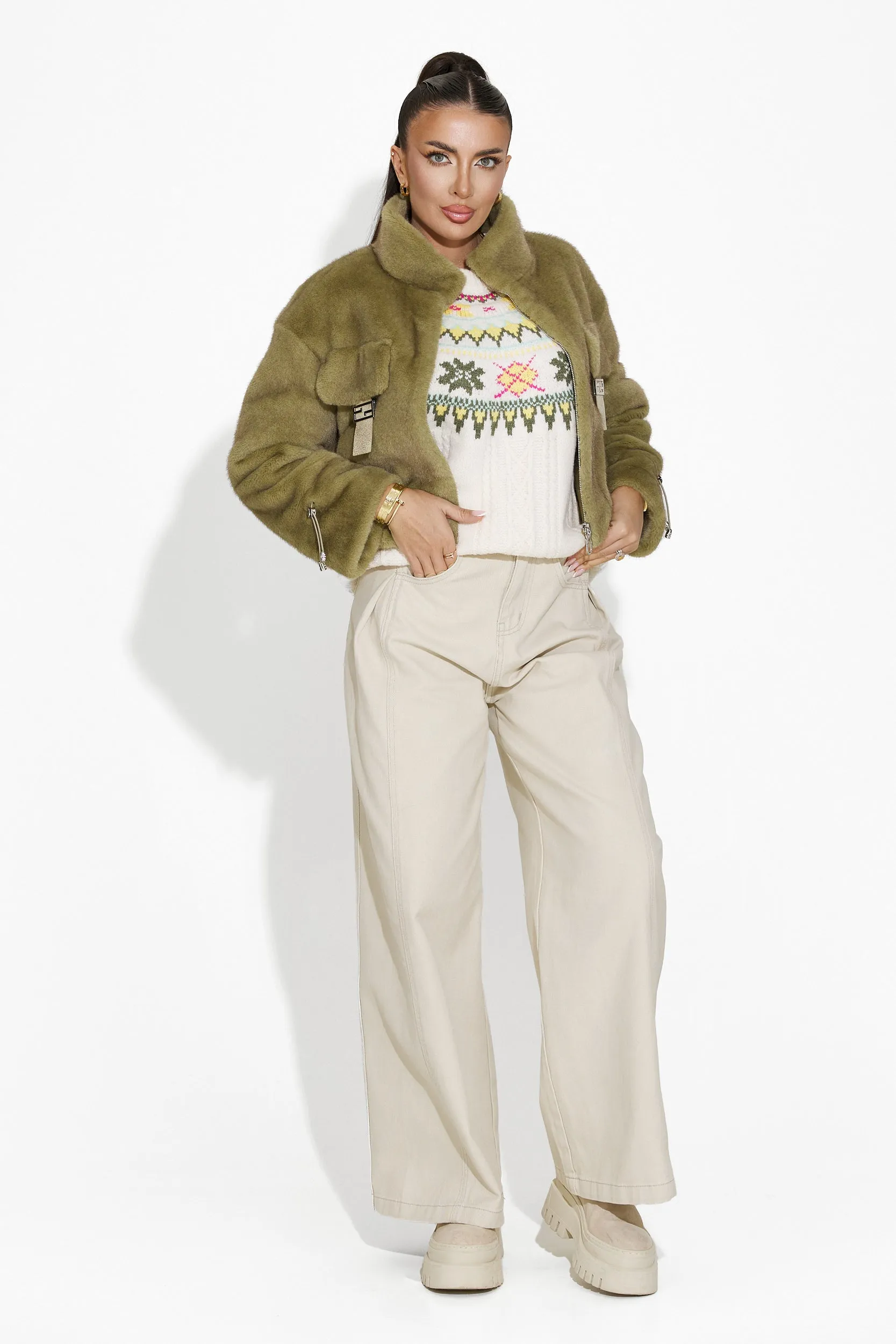 Pulover dama casual bej Delois Bogas sold by bogas product image thumbnail 4