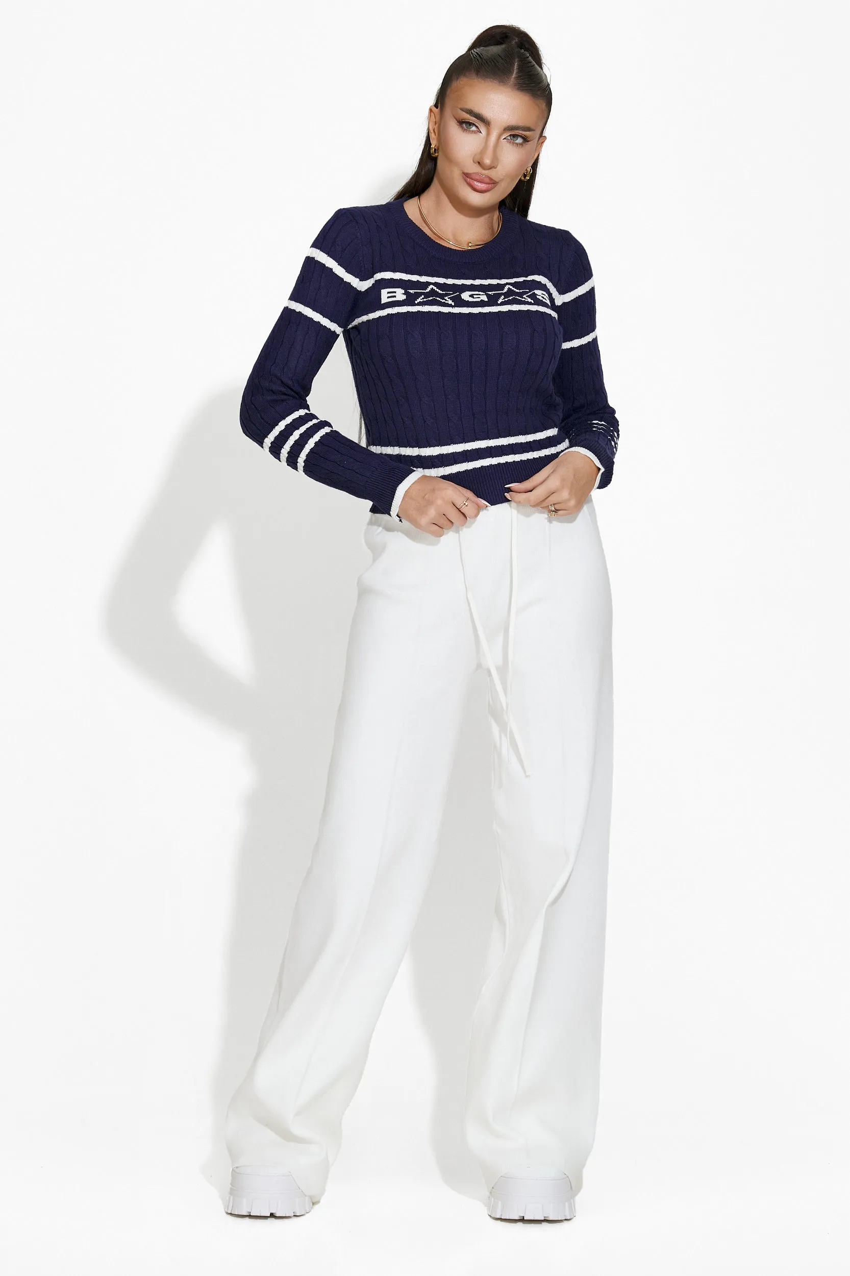 Pulover dama casual bleumarin Sharonda Bogas sold by bogas product image thumbnail 2