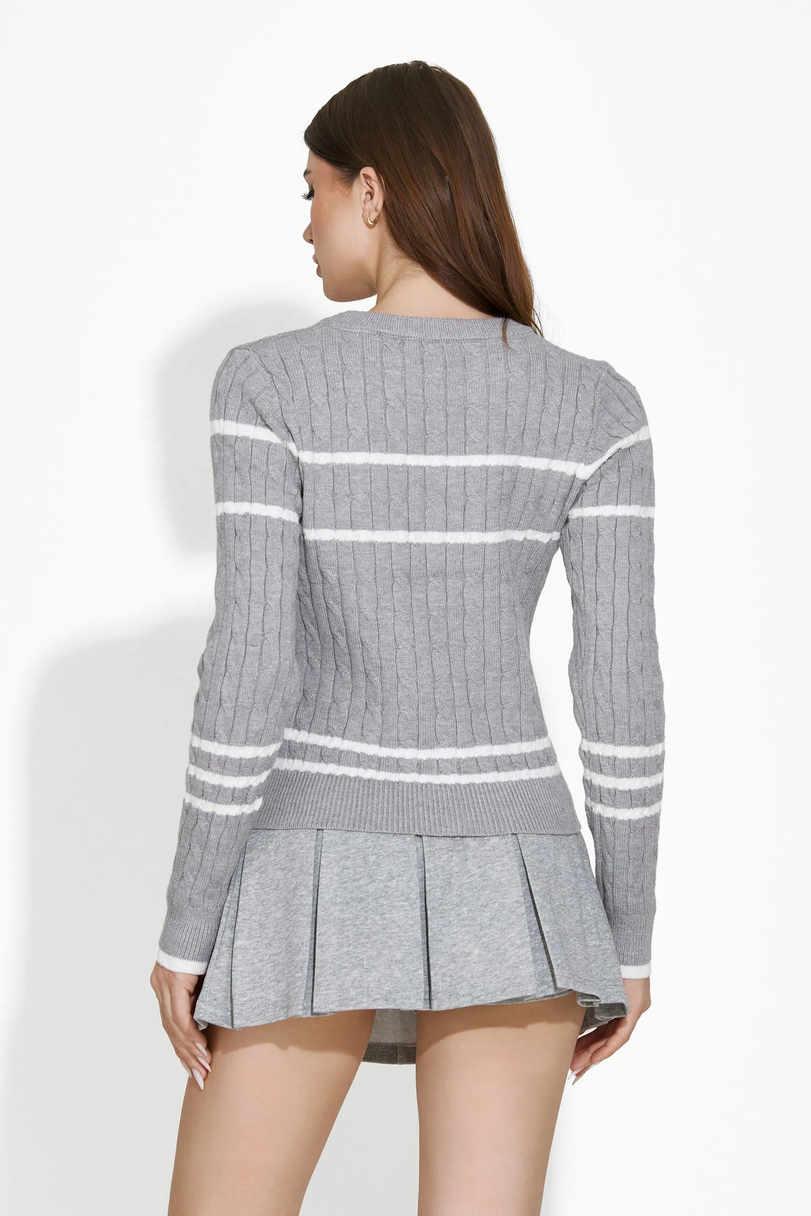 Pulover dama casual gri Sharonda Bogas sold by bogas product image thumbnail 3