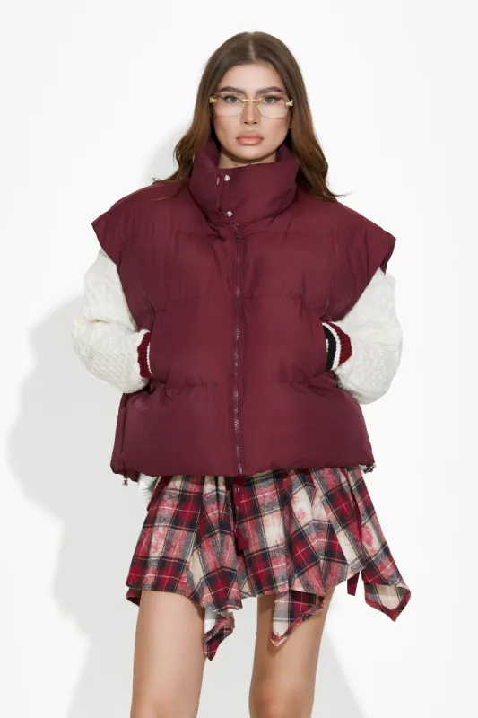 Vesta dama casual burgundy Idanira Bogas sold by bogas