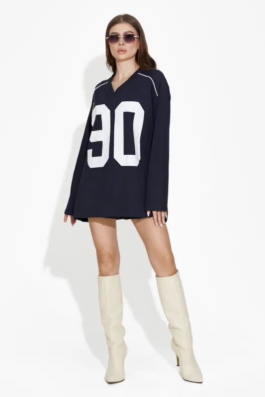 Bluza dama casual bleumarin Galice Bogas sold by bogas