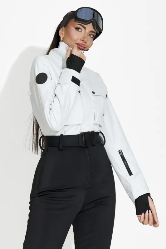 Salopeta ski casual alb negru Whizy Bogas sold by bogas