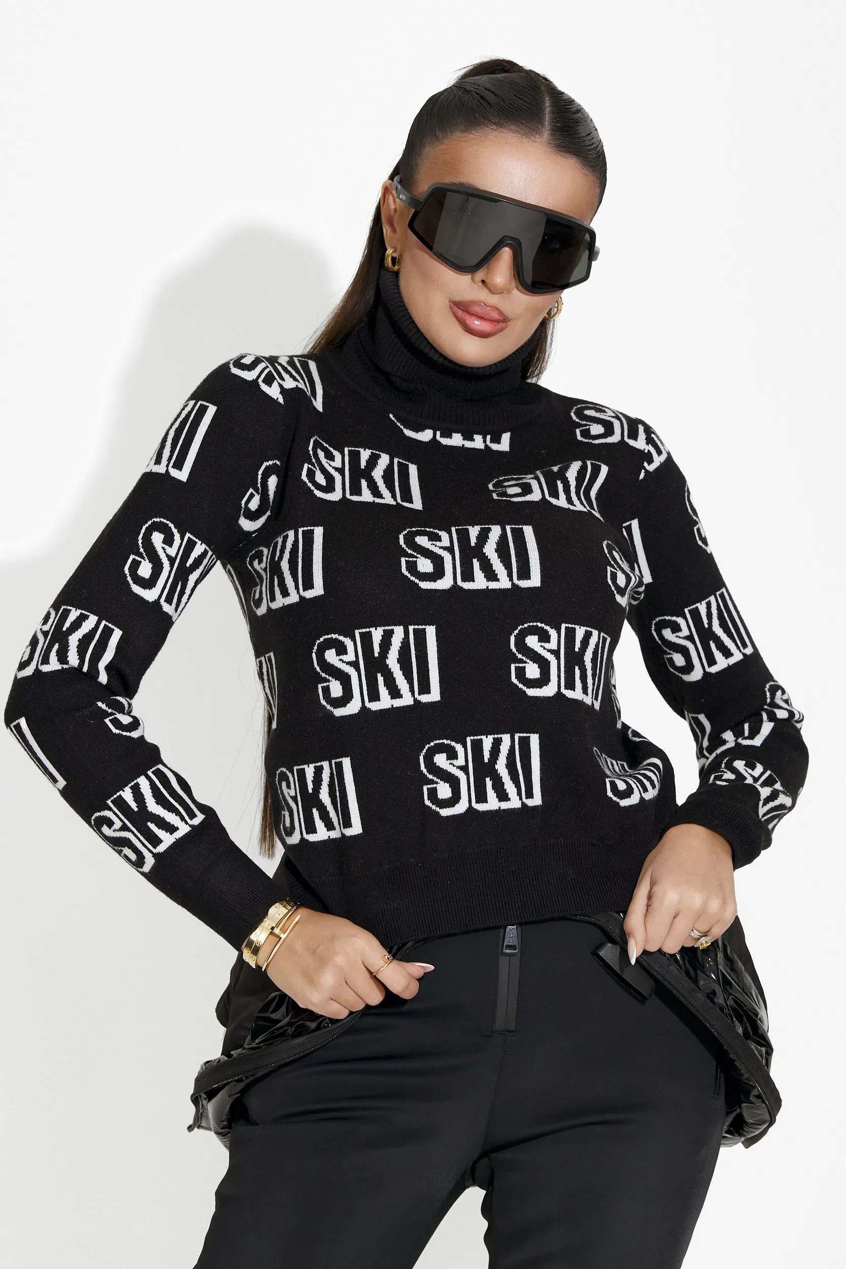 Pulover ski dama negru Caresia Bogas sold by bogas