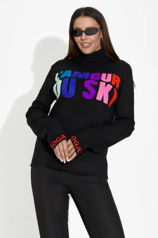 Pulover ski dama negru Anadva Bogas sold by bogas