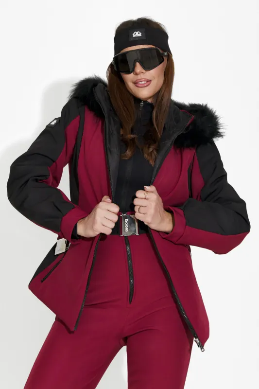 Geaca ski dama burgundy Atniuq Bogas sold by bogas
