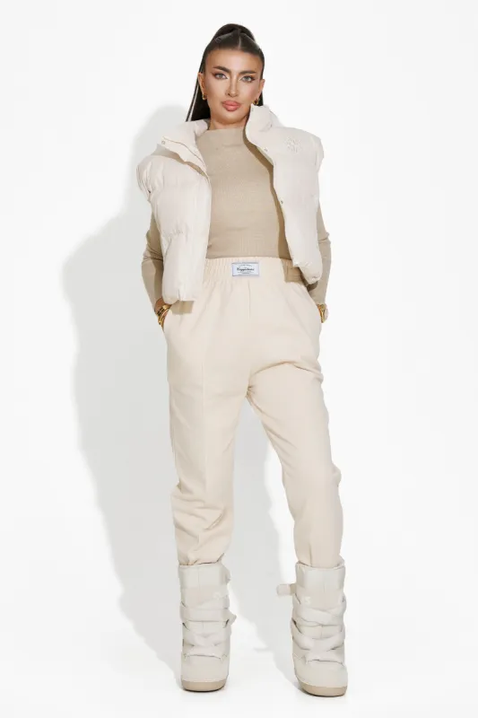 Pantaloni dama casual bej Zivina Bogas sold by bogas