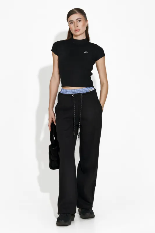 Pantaloni dama casual negri Elease Bogas sold by bogas