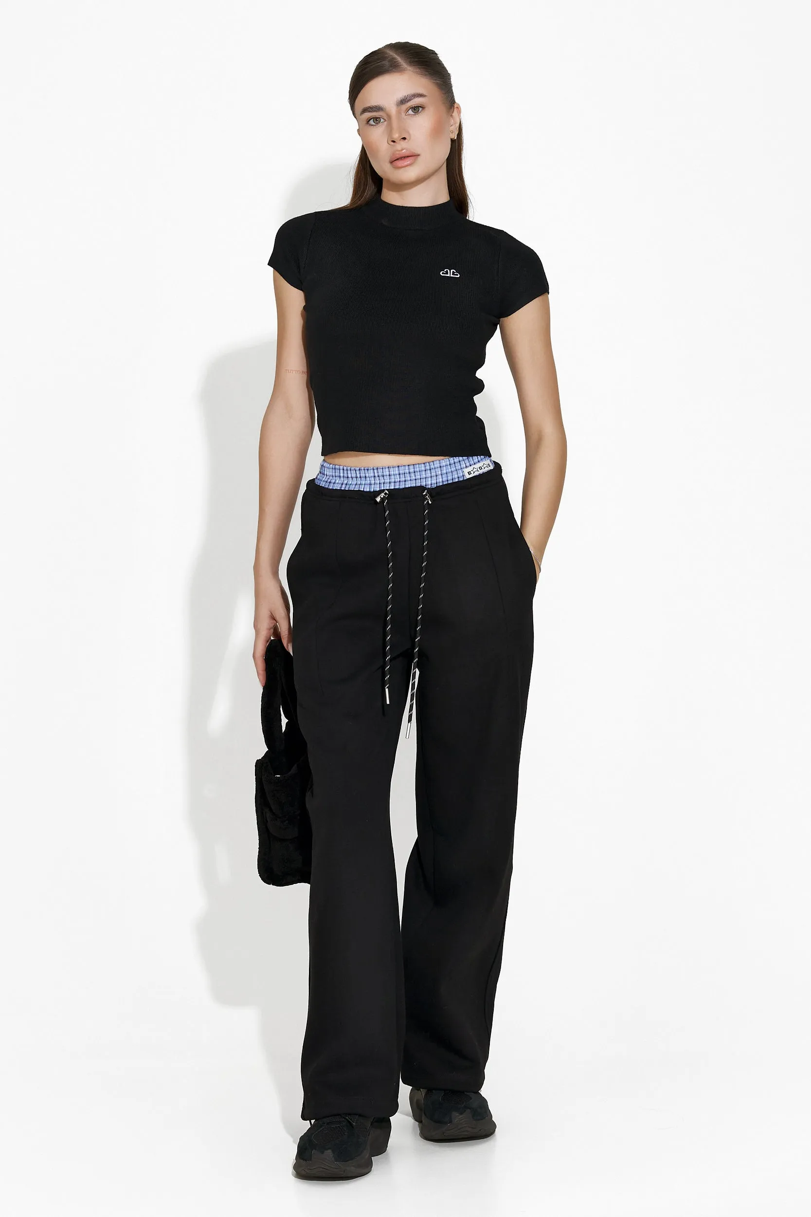 Pantaloni dama casual negri Elease Bogas sold by bogas