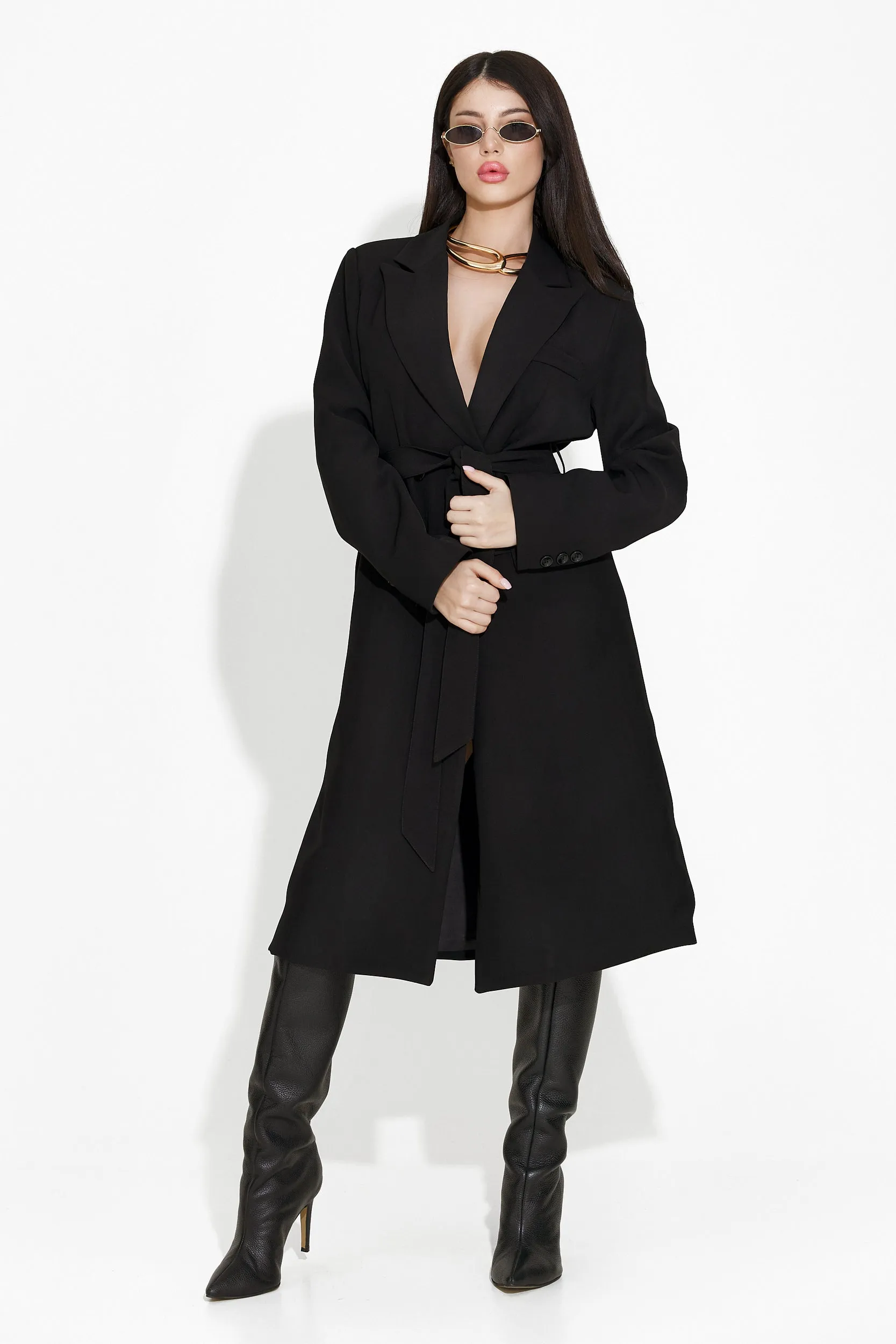 Palton dama elegant negru Katyana Bogas sold by bogas product image thumbnail 3