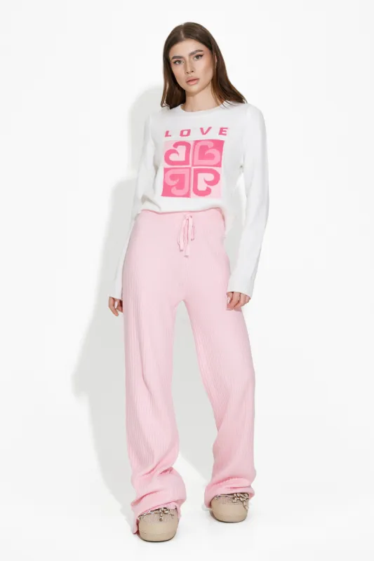 Pantaloni dama casual roz Ginger Bogas sold by bogas