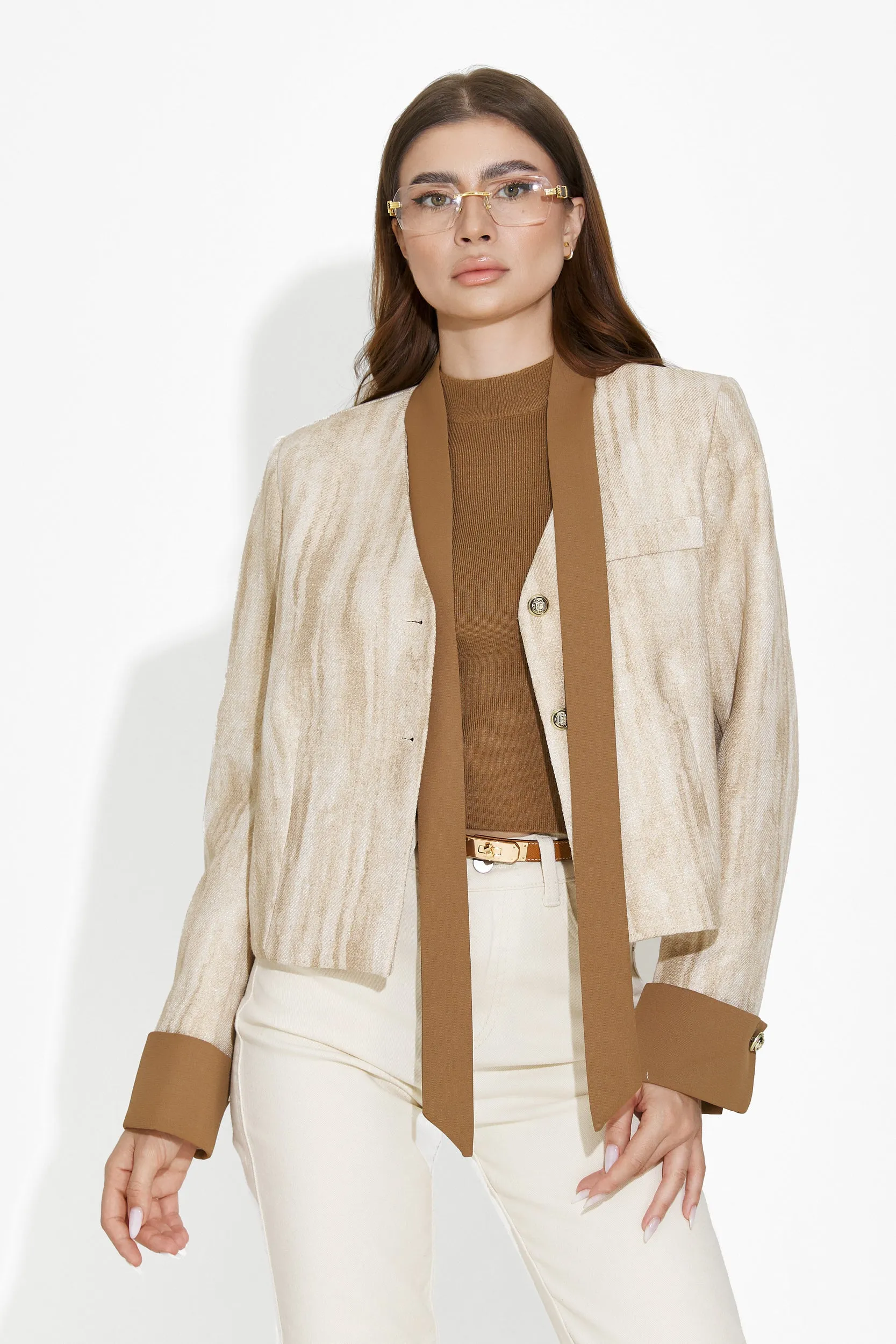 Sacou dama elegant maro Sudera Bogas sold by bogas