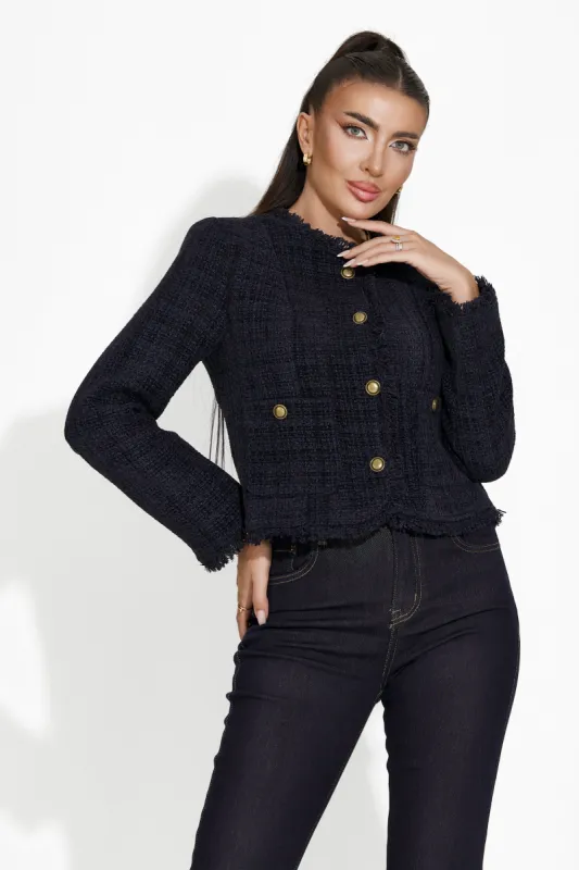 Sacou dama elegant bleumarin Danyele Bogas sold by bogas