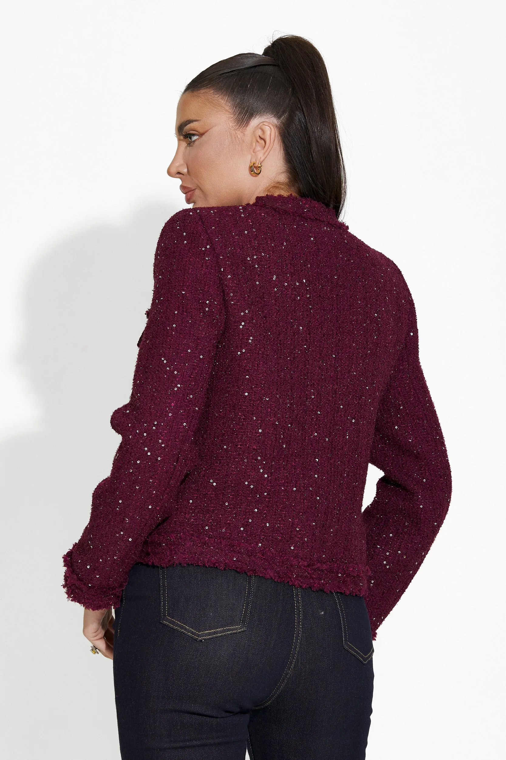 Sacou dama elegant burgundy Mareia Bogas sold by bogas product image thumbnail 2