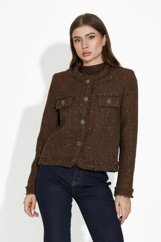 Sacou dama elegant maro Mareia Bogas sold by bogas