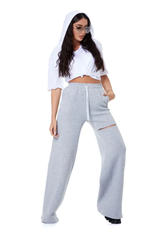 Pantaloni dama casual gri Sherlyn Bogas sold by bogas