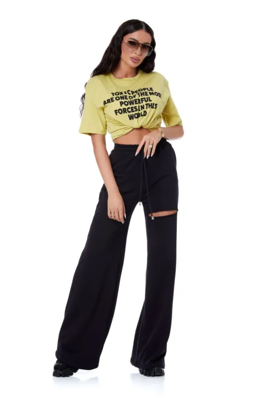 Pantaloni dama casual negri Sherlyn Bogas sold by bogas