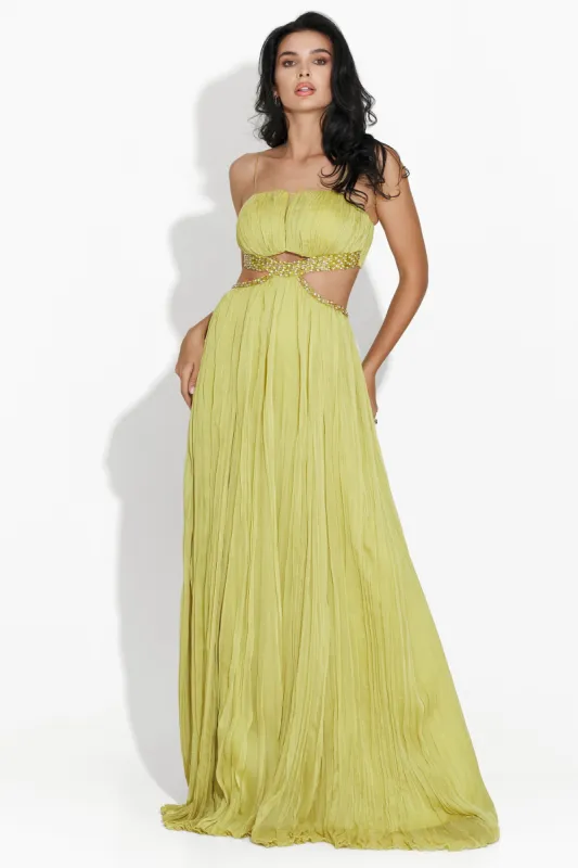 Rochie dama lunga verde Lalania Bogas sold by bogas