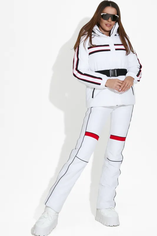 Costum ski dama alb Zapys Bogas sold by bogas