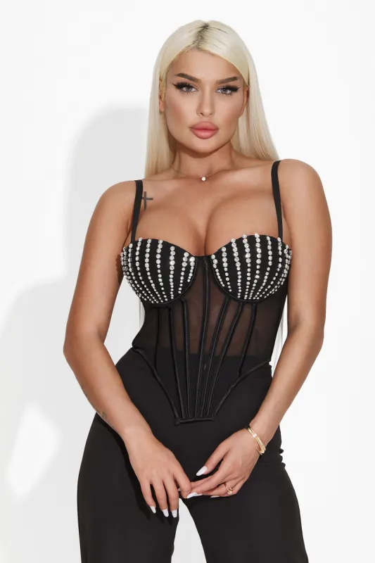 Corset dama elegant negru Arieona Bogas sold by bogas