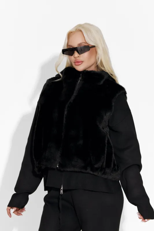 Vesta dama casual neagra Namia Bogas sold by bogas