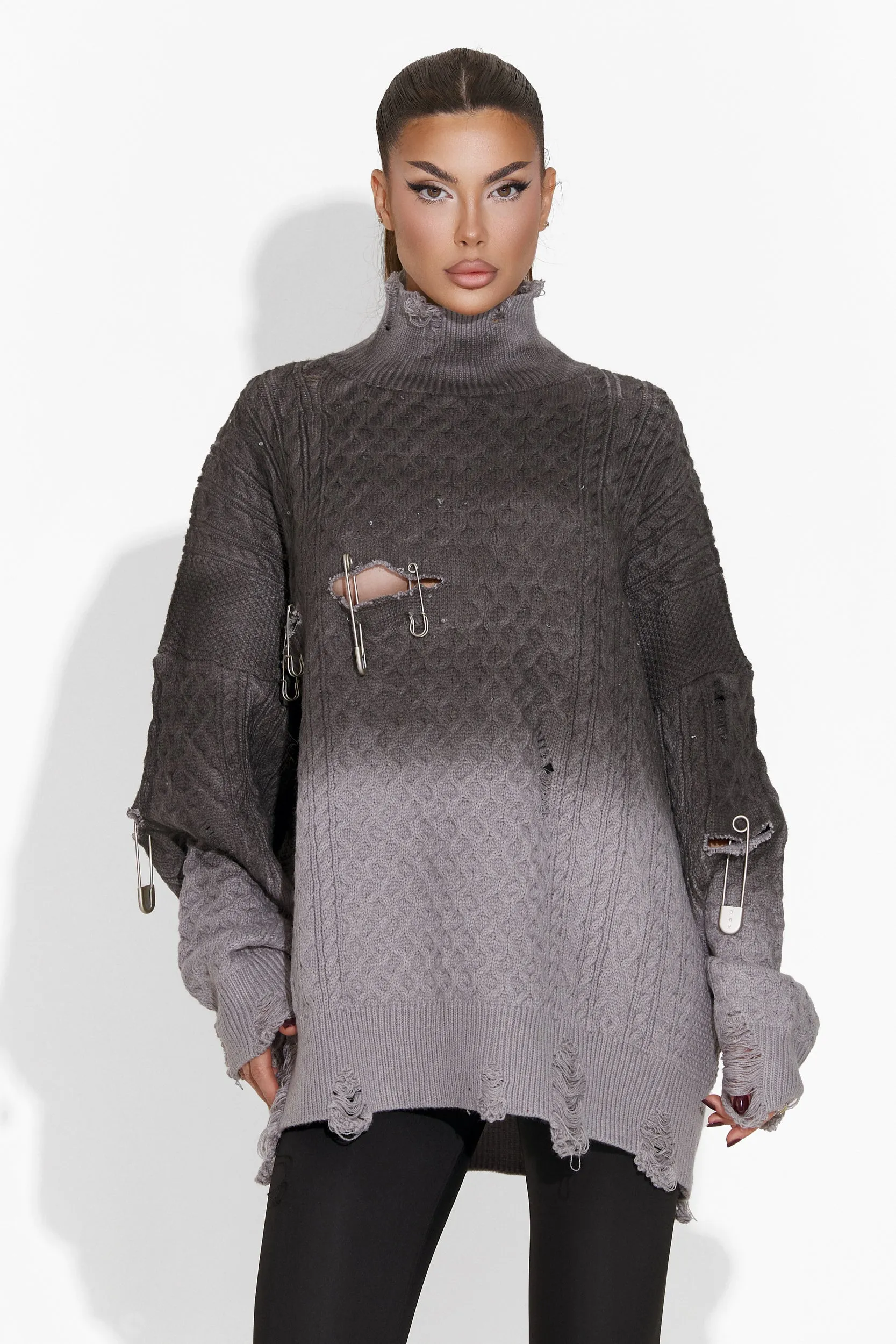 Pulover dama casual gri Deara Bogas sold by bogas