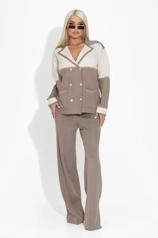 Compleu dama casual crem Carisa Bogas sold by bogas