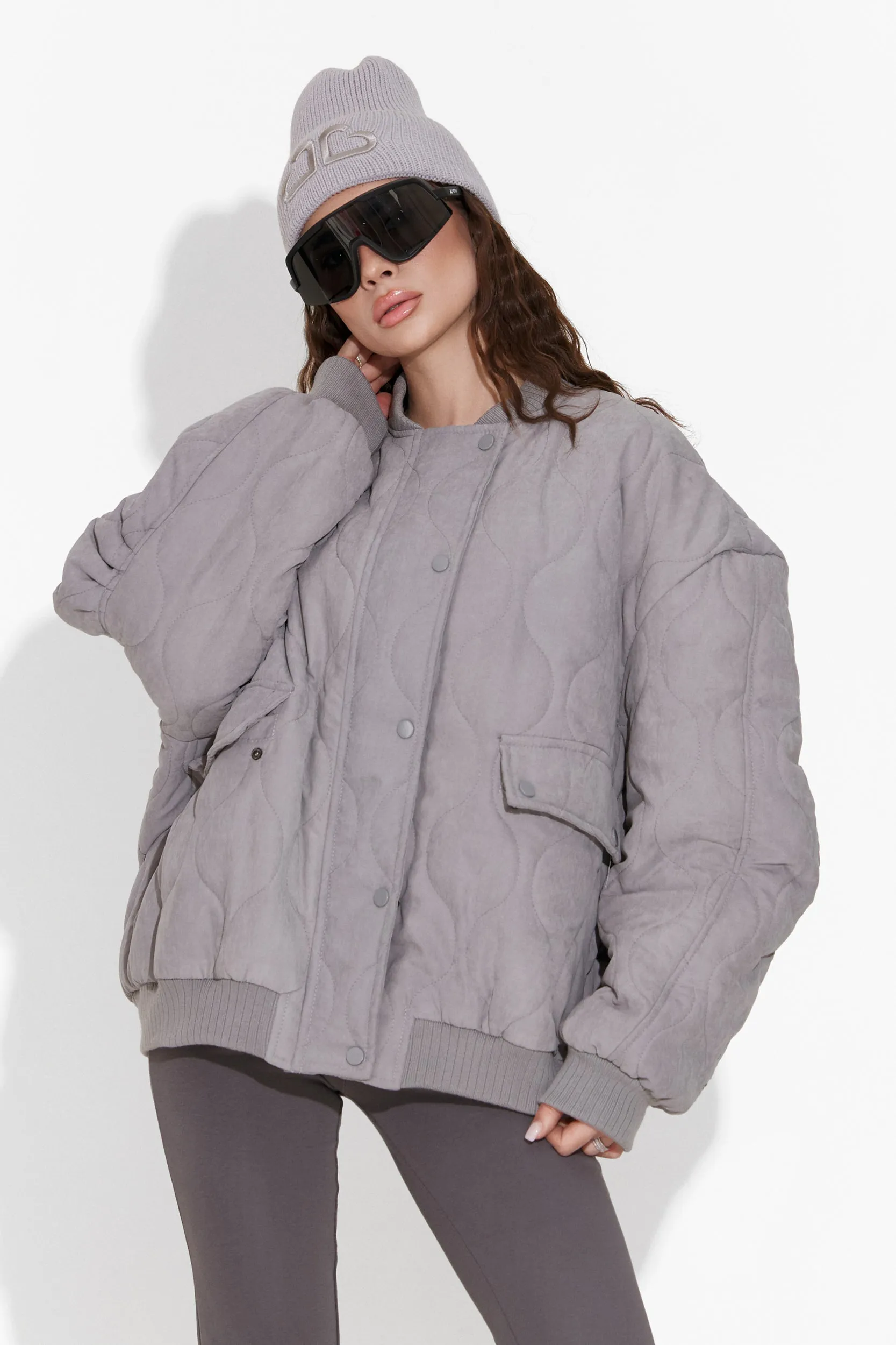 Geaca dama casual gri Winfrey Bogas sold by bogas