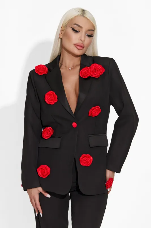 Sacou dama elegant negru Caely Bogas sold by bogas