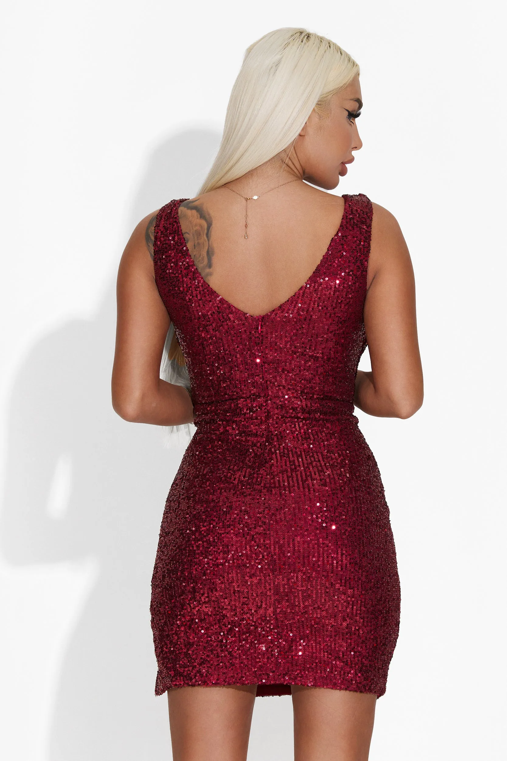 Rochie dama scurta rosie Inchara Bogas sold by bogas product image thumbnail 2