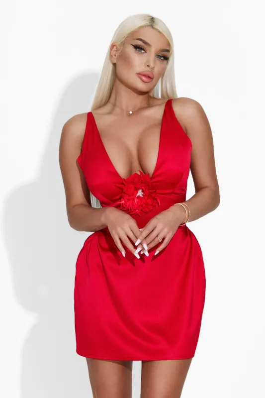 Rochie dama scurta rosie Julana Bogas sold by bogas