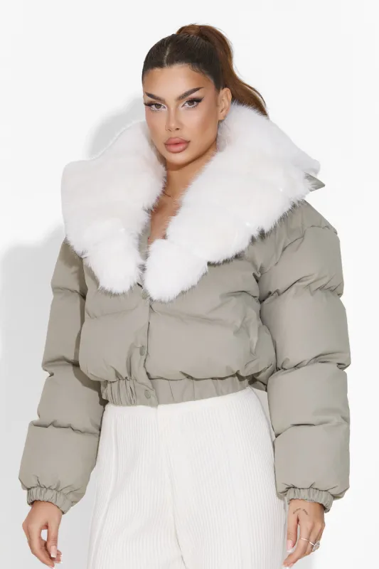 Geaca dama casual kaki Qhiara Bogas sold by bogas