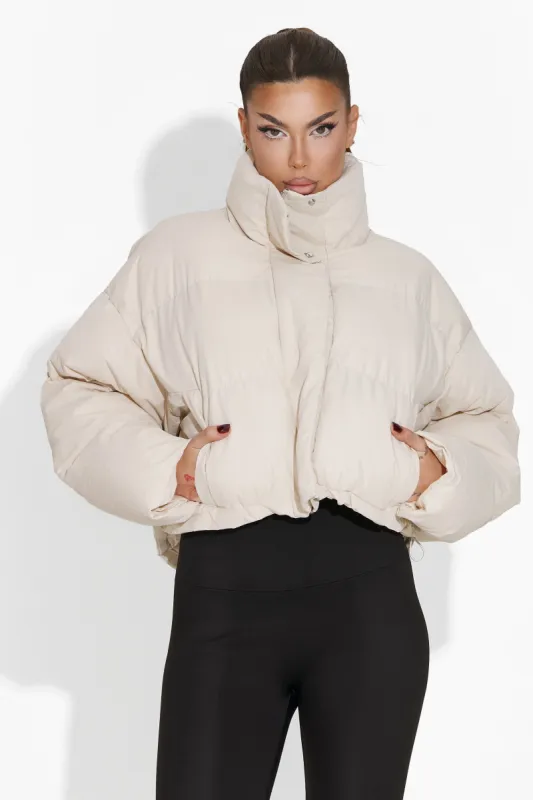 Geaca dama casual bej Astrid Bogas sold by bogas