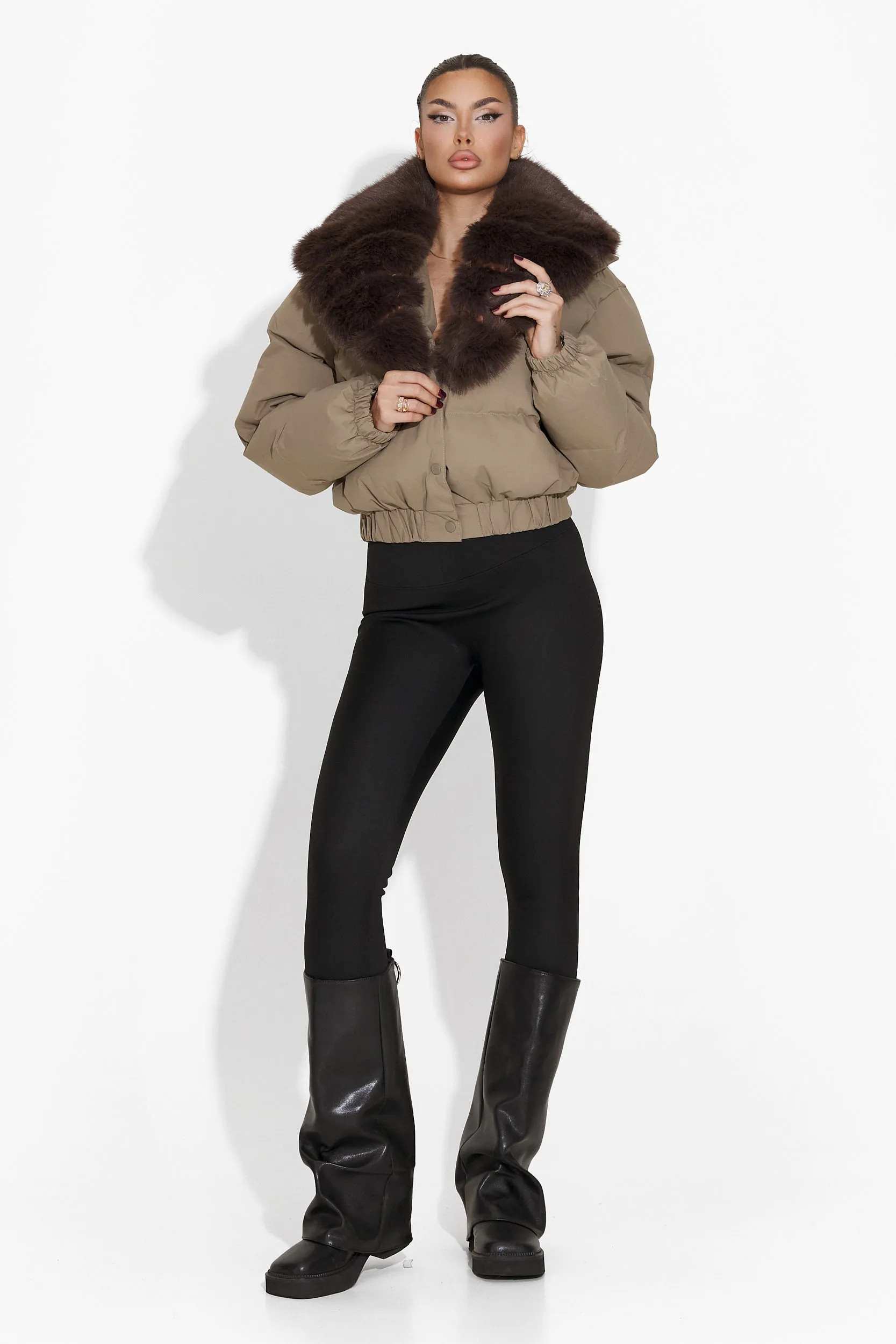 Geaca dama casual kaki Ricky Bogas sold by bogas product image thumbnail 4