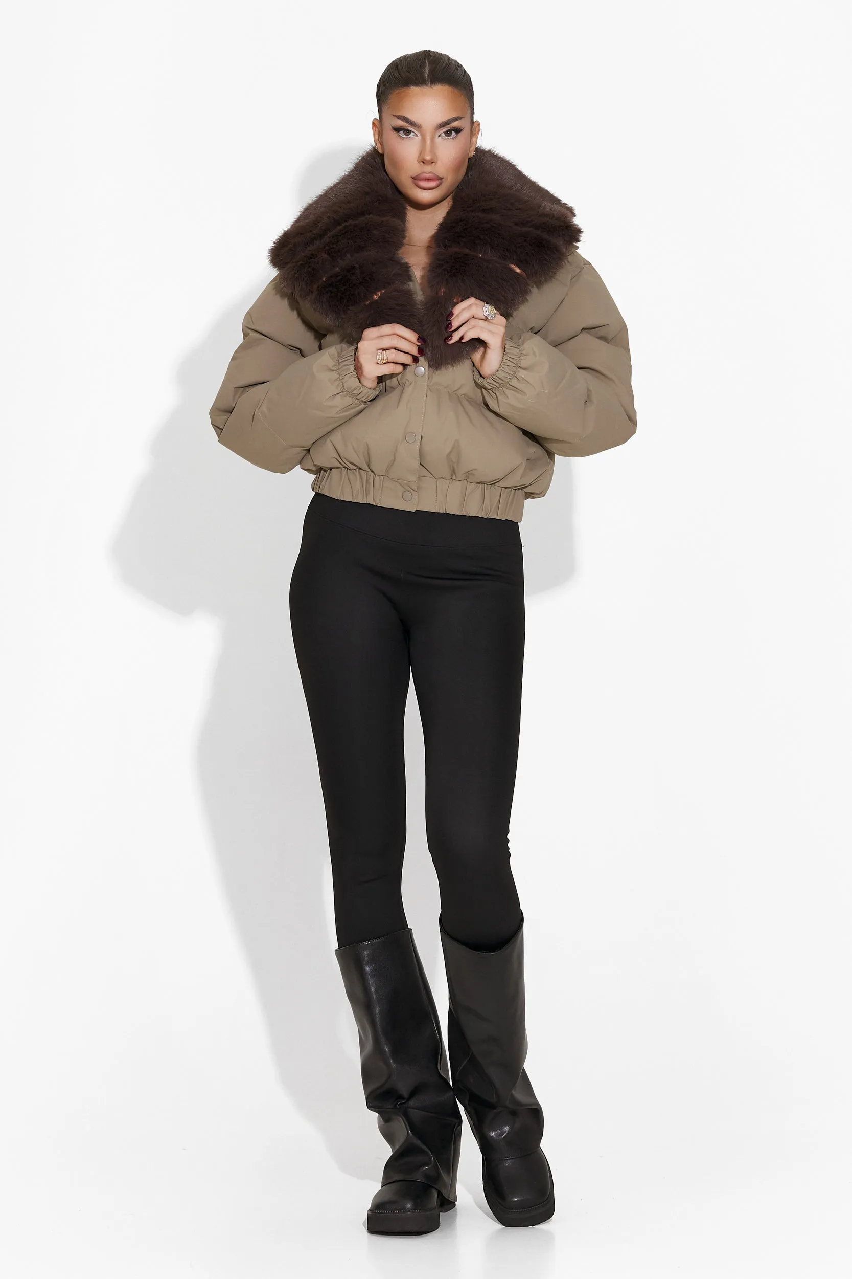 Geaca dama casual kaki Ricky Bogas sold by bogas product image thumbnail 3