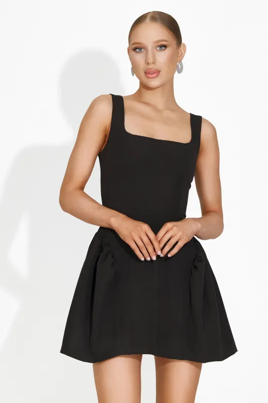 Rochie dama scurta neagra Lucynda Bogas sold by bogas