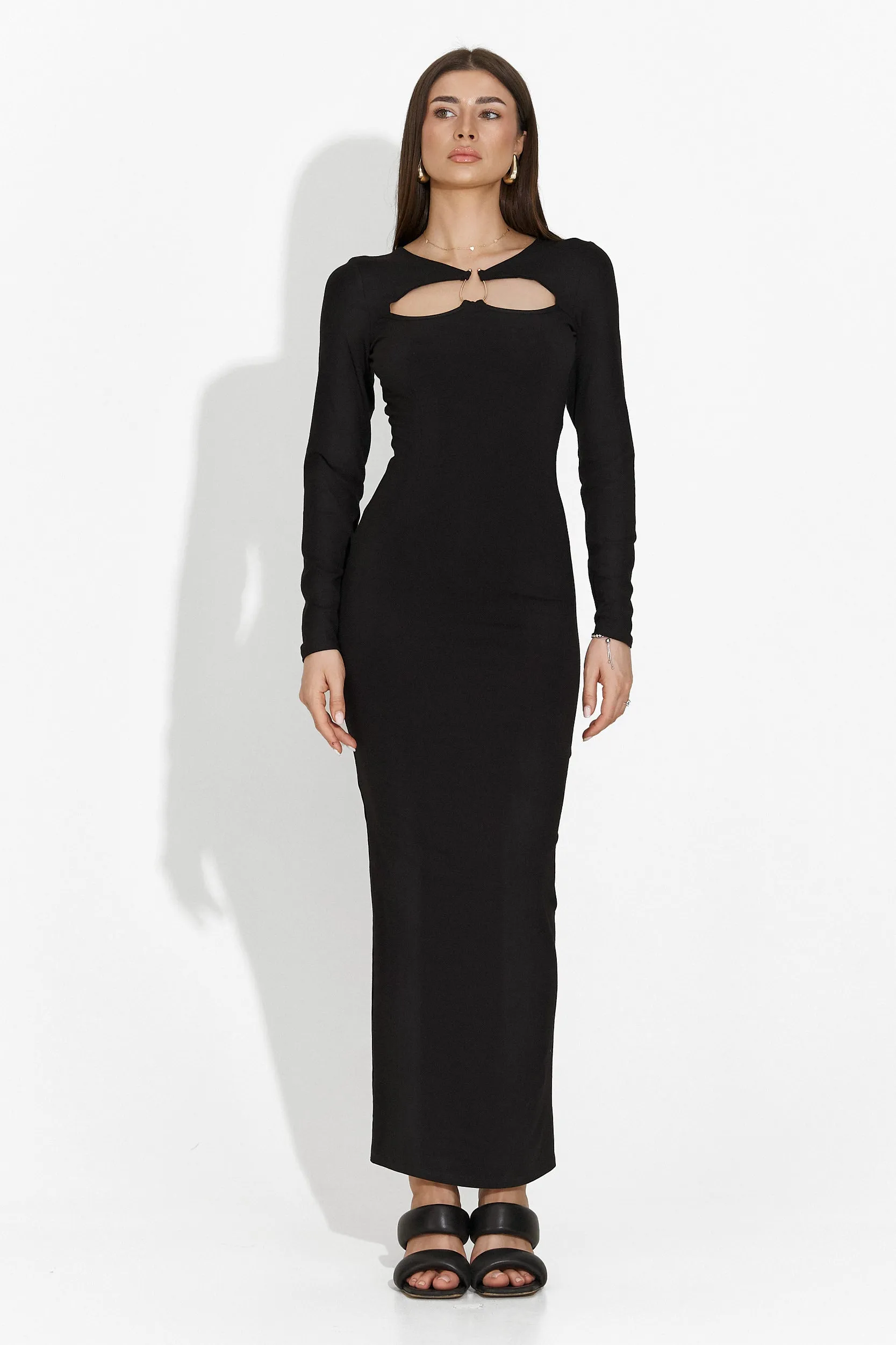 Rochie dama lunga neagra Chieko Bogas sold by bogas product image thumbnail 4