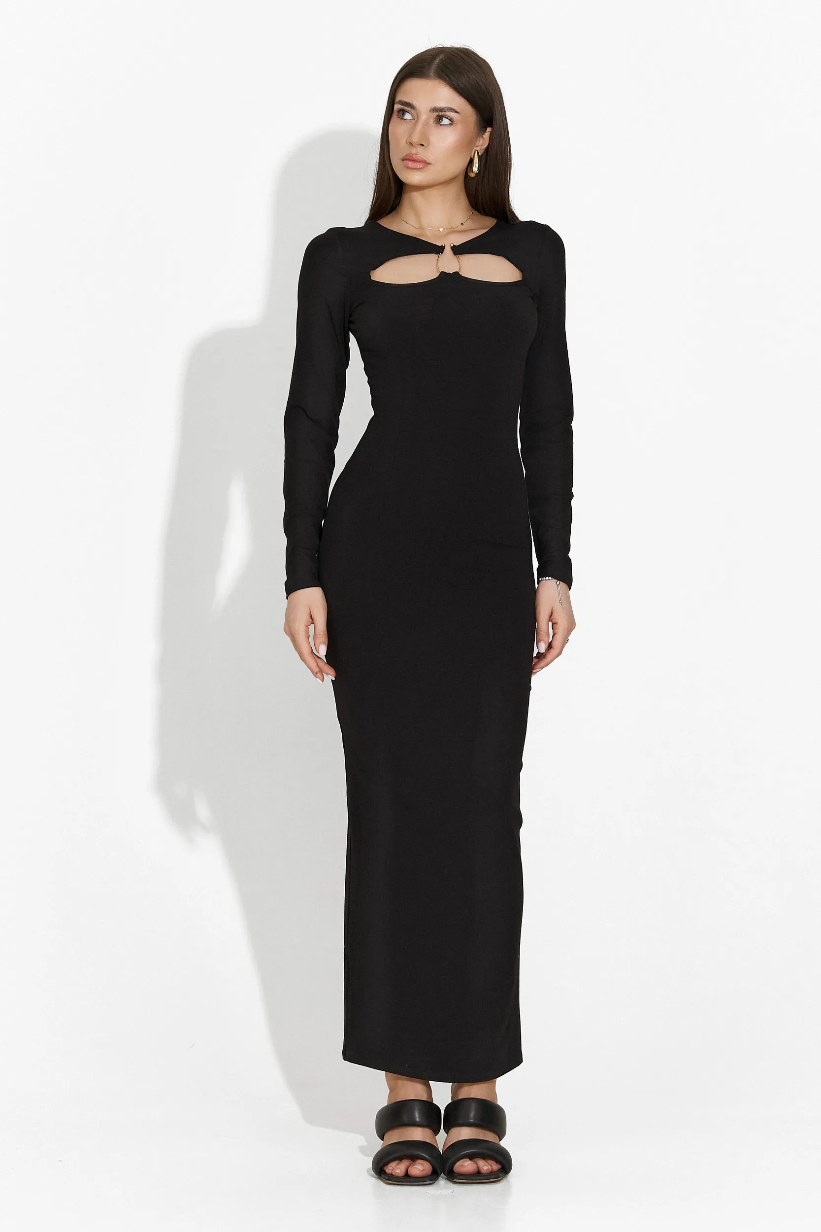 Rochie dama lunga neagra Chieko Bogas sold by bogas product image thumbnail 5
