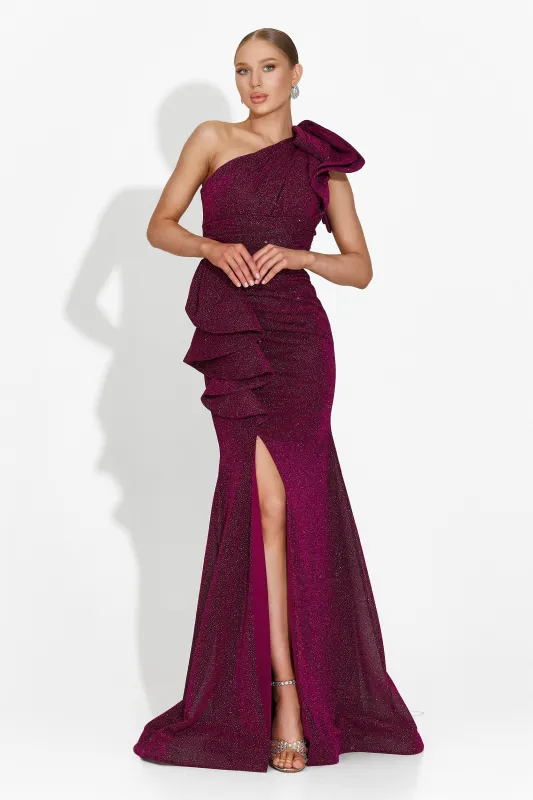 Rochie dama lunga burgundy Maryjane Bogas sold by bogas