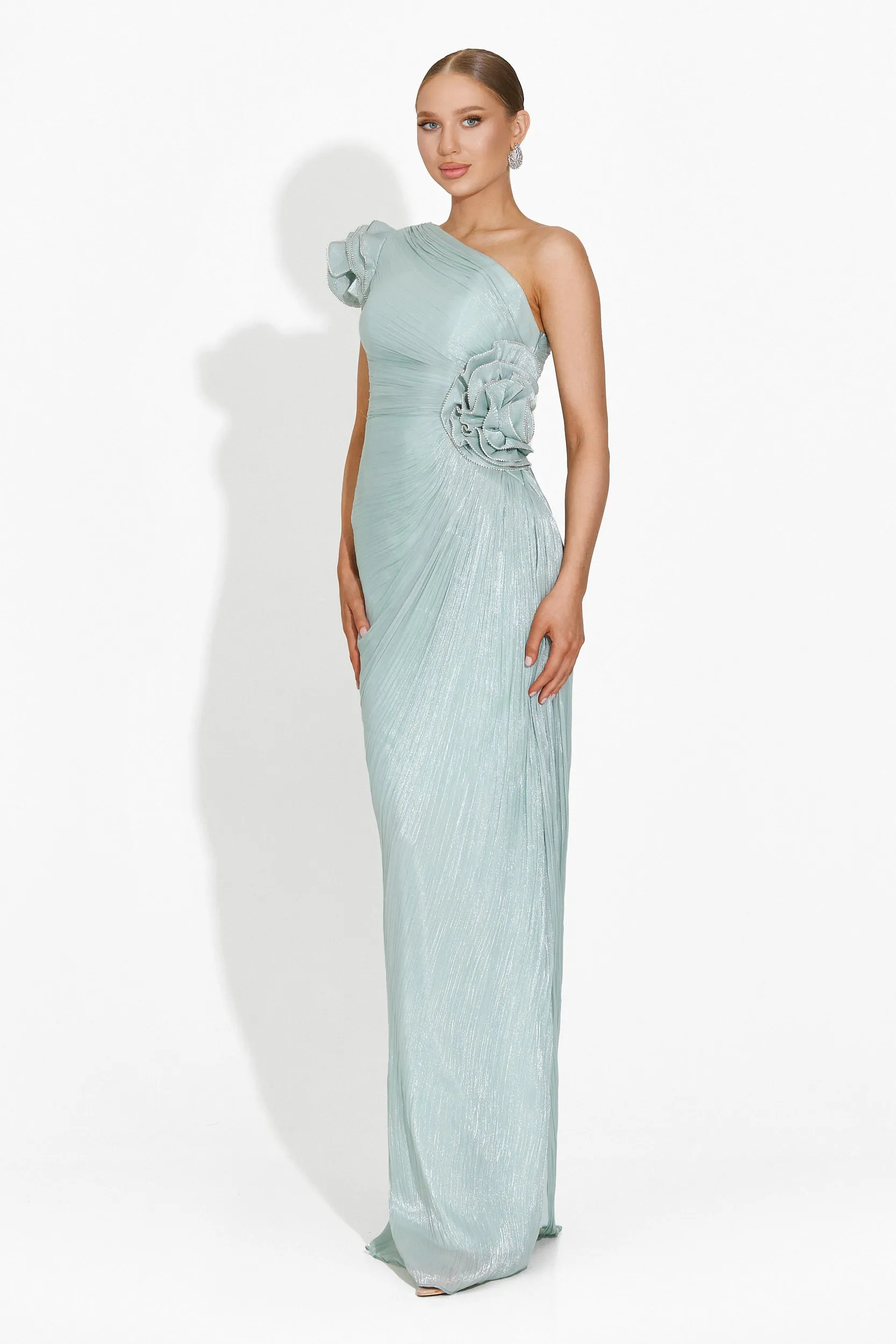 Rochie dama lunga turcoaz Estefana Bogas sold by bogas