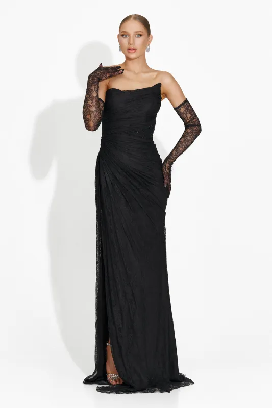 Rochie dama lunga neagra Mathylda Bogas sold by bogas