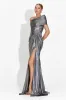 Rochie dama lunga argintie Melonie Bogas sold by bogas