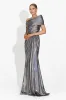 Rochie dama lunga argintie Melonie Bogas sold by bogas
