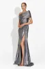 Rochie dama lunga argintie Melonie Bogas sold by bogas