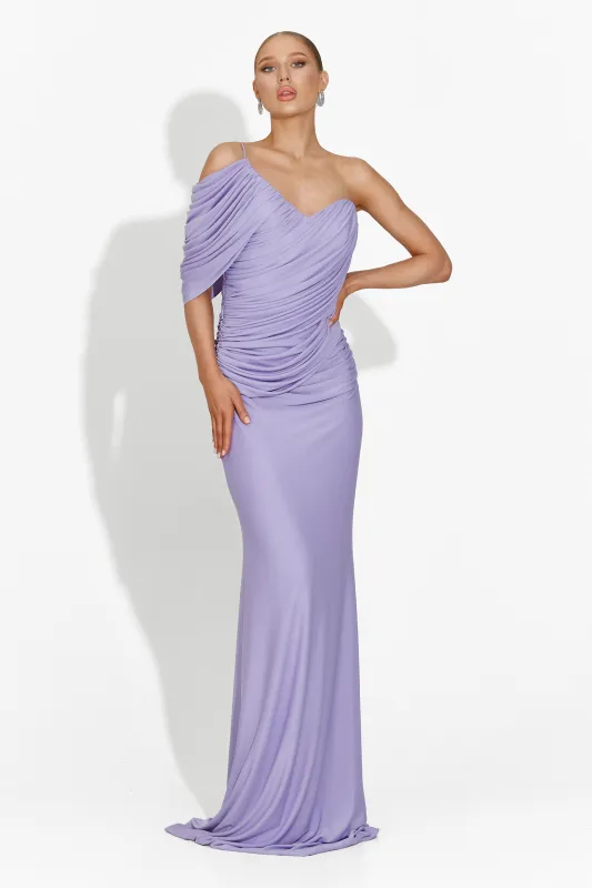 Rochie dama lunga lila Alethia Bogas sold by bogas