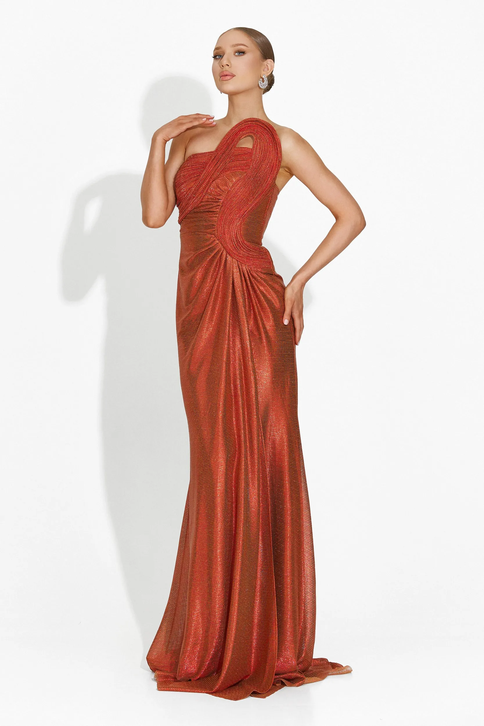 Rochie dama lunga caramiziu Almata Bogas sold by bogas product image thumbnail 3