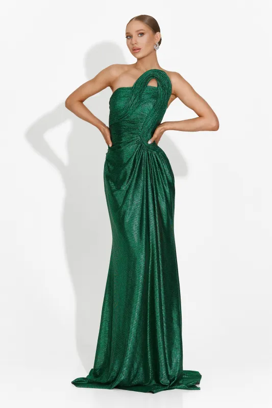 Rochie dama lunga verde Almata Bogas sold by bogas