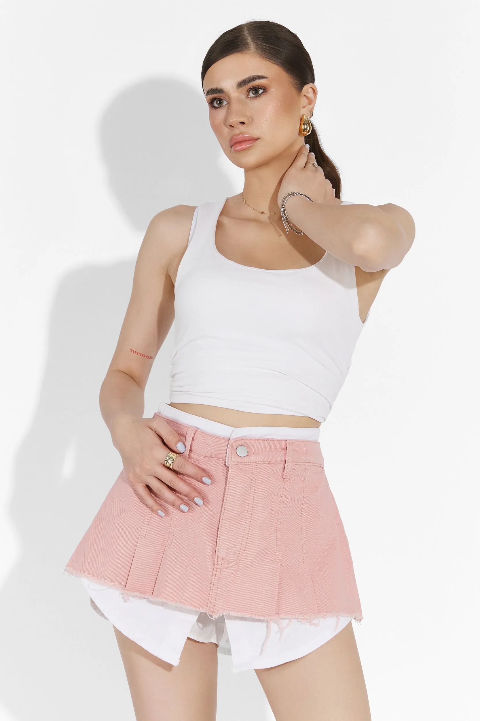 Fusta pantalon casual roz Olsen Bogas sold by bogas