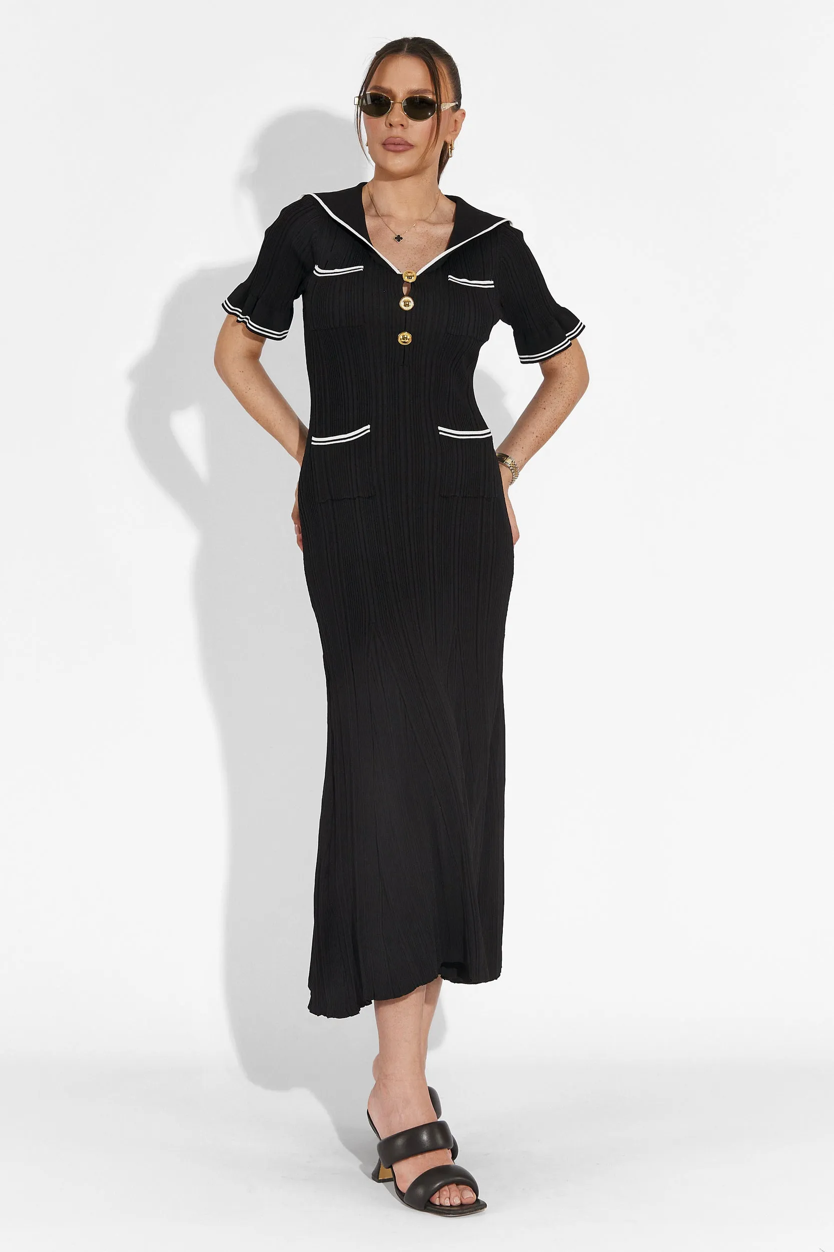 Rochie dama midi neagra Eclipse Bogas sold by bogas product image thumbnail 5