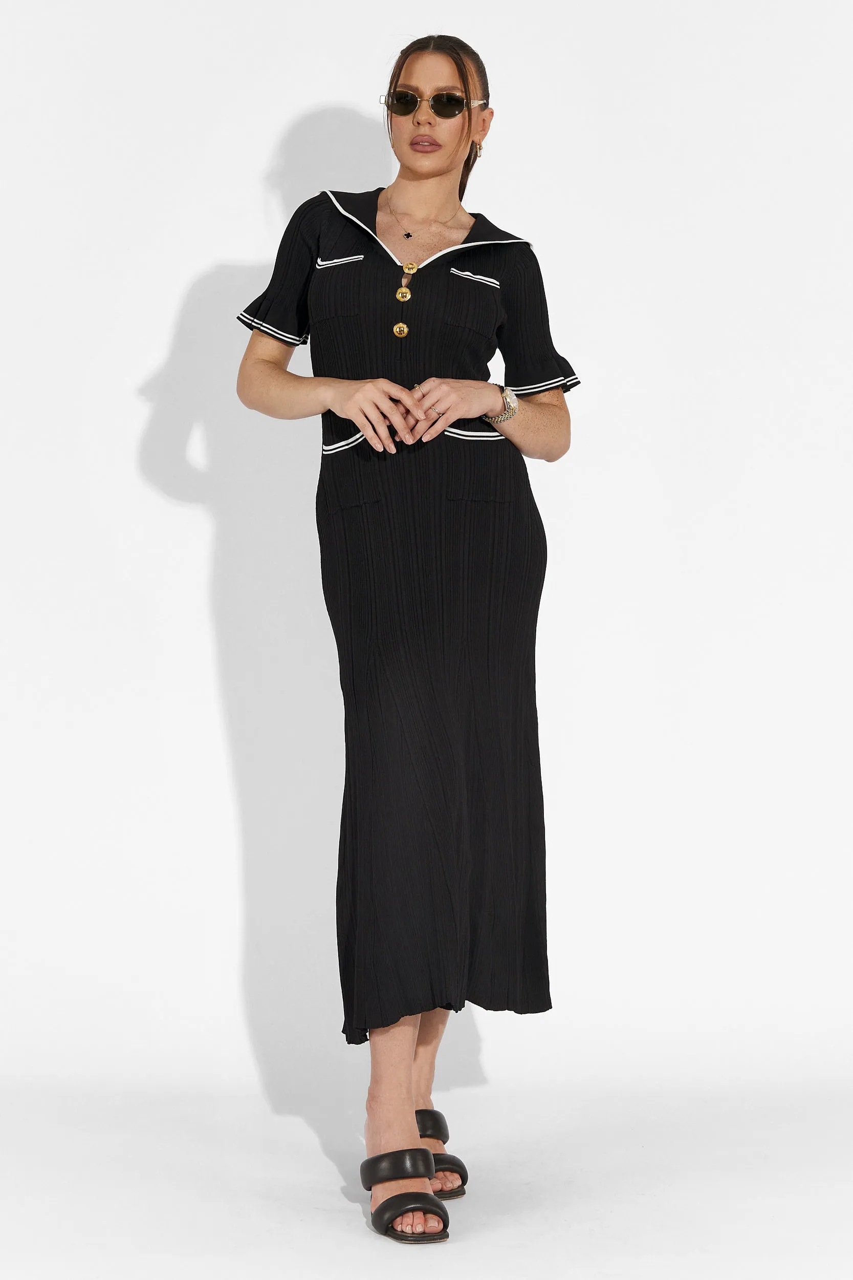 Rochie dama midi neagra Eclipse Bogas sold by bogas product image thumbnail 2